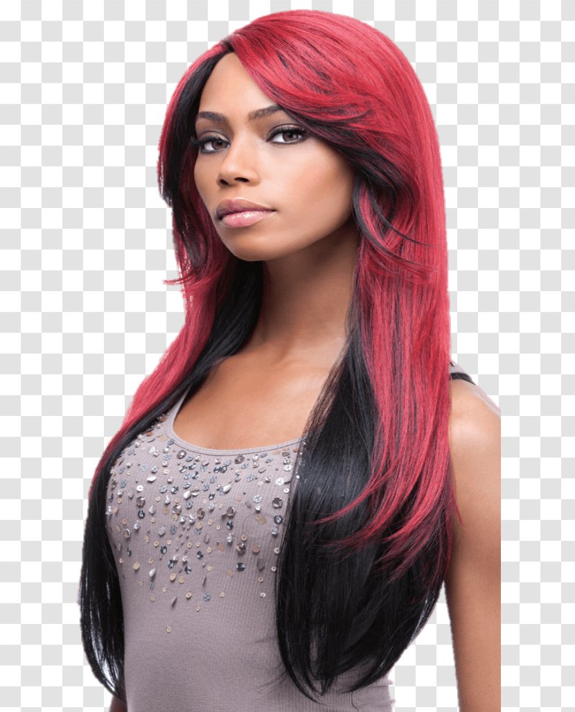 Lace Wig Artificial Hair Integrations Synthetic Fiber - Ombre Transparent PNG