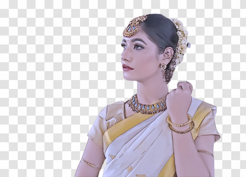 Hand Tradition Sari Gesture Transparent PNG