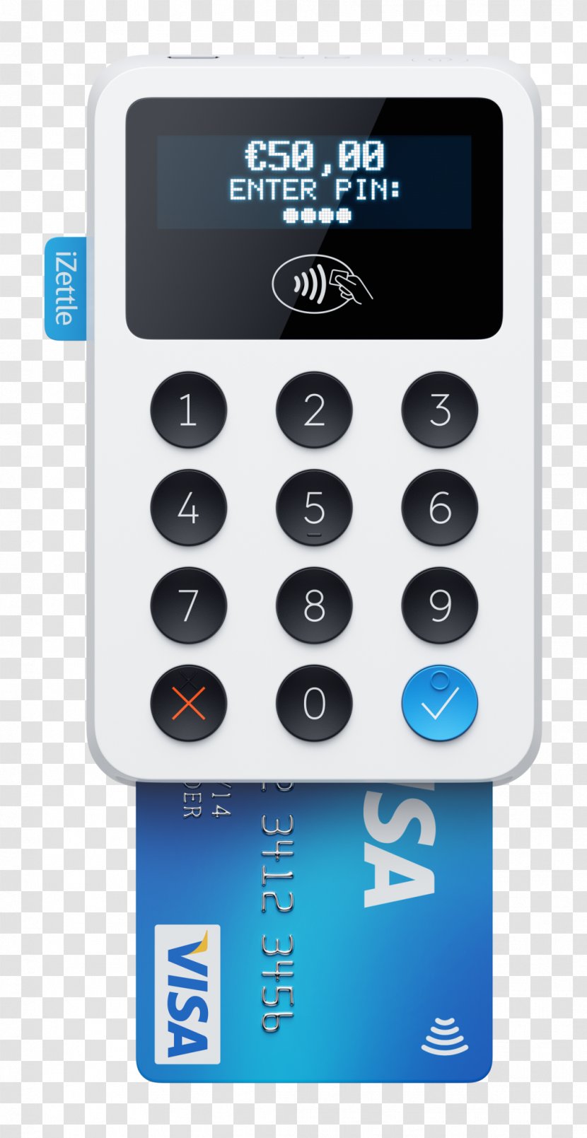Card Reader IZettle Credit Contactless Smart Payment - Emv Transparent PNG