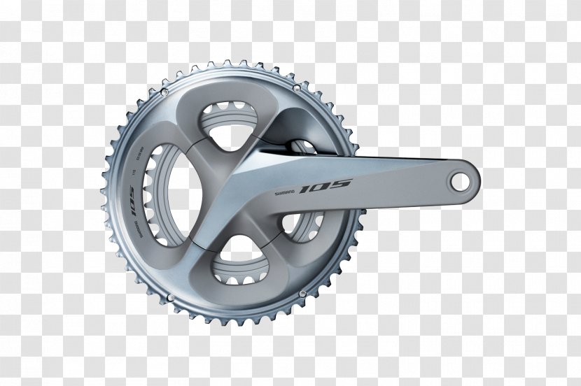Shimano 105 R7000 Double Chainset Bicycle Cranks Groupset - Cogset Transparent PNG
