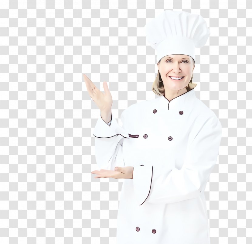 Chef's Uniform White Chef Cook - Coat Transparent PNG
