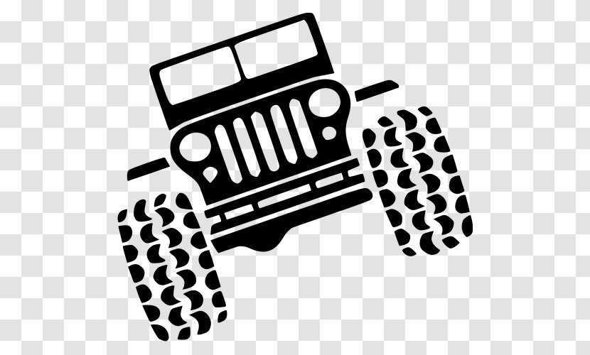 Jeep Wrangler Rubicon Car Silhouette - Drawing Transparent PNG