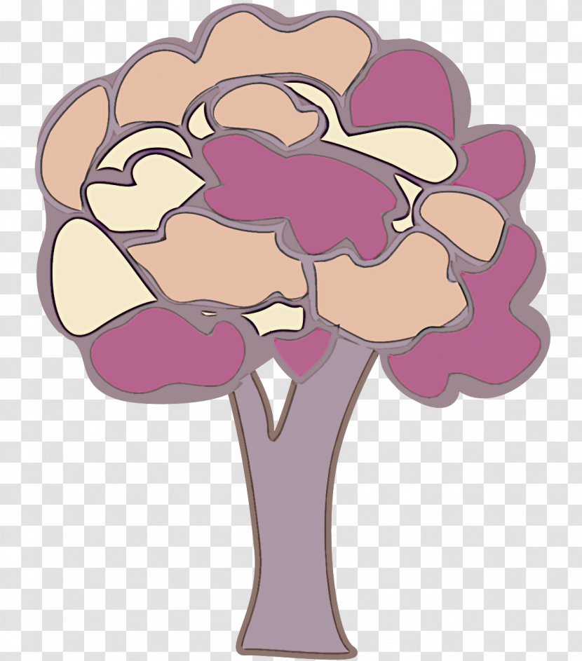 Cartoon Violet Clip Art Plant Tree - Petal - Cut Flowers Transparent PNG