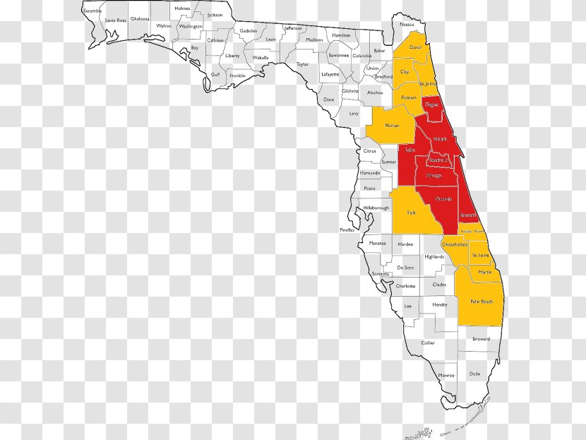 Flagler County, Florida Indian River Osceola Daytona Beach Map Transparent PNG