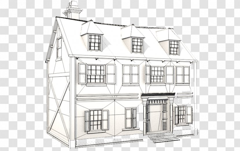 Architecture Facade Drawing - House Transparent PNG