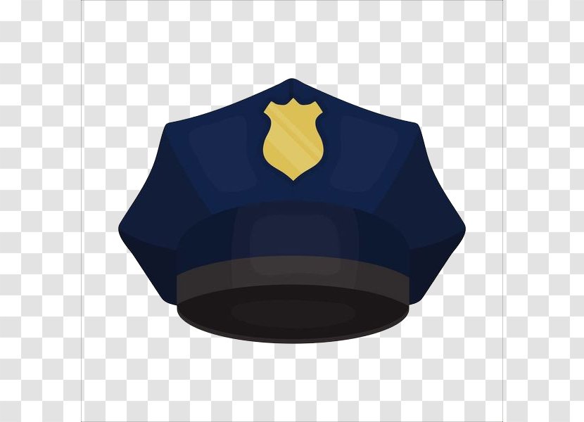 Hat Police Euclidean Vector - Electric Blue - Atmospheric Transparent PNG