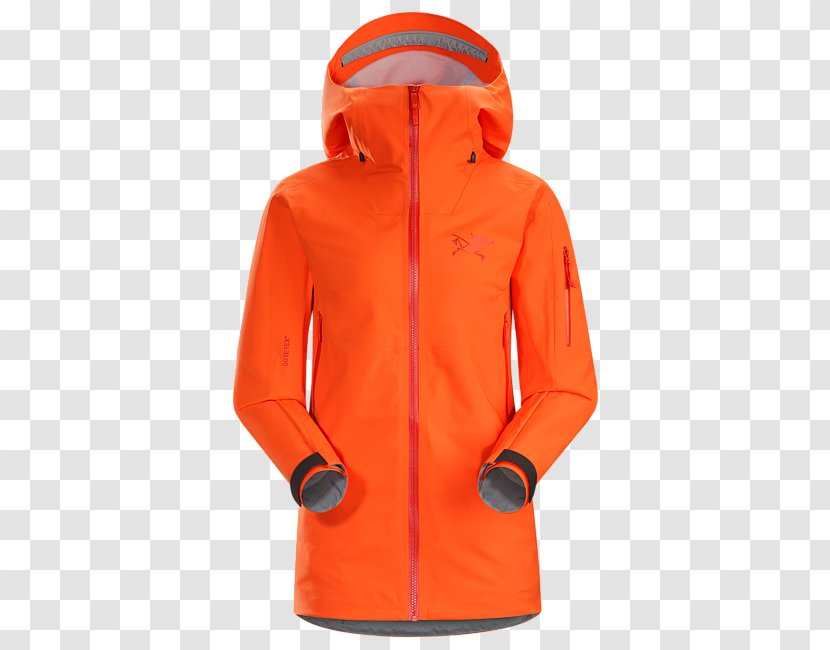 Hoodie Arc'teryx Jacket Polo Shirt Clothing - Orange Transparent PNG