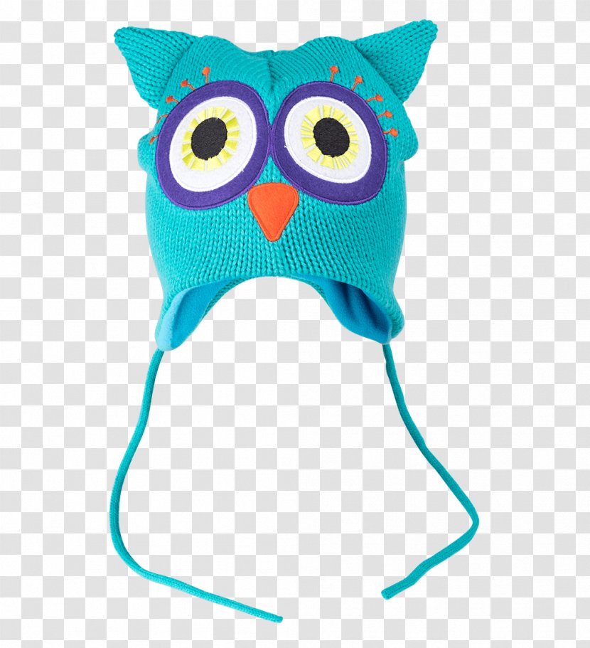 Owl Beanie Hat Turquoise Beak - Bird Transparent PNG