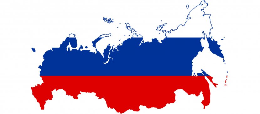 Flag Of Russia Map - World Transparent PNG