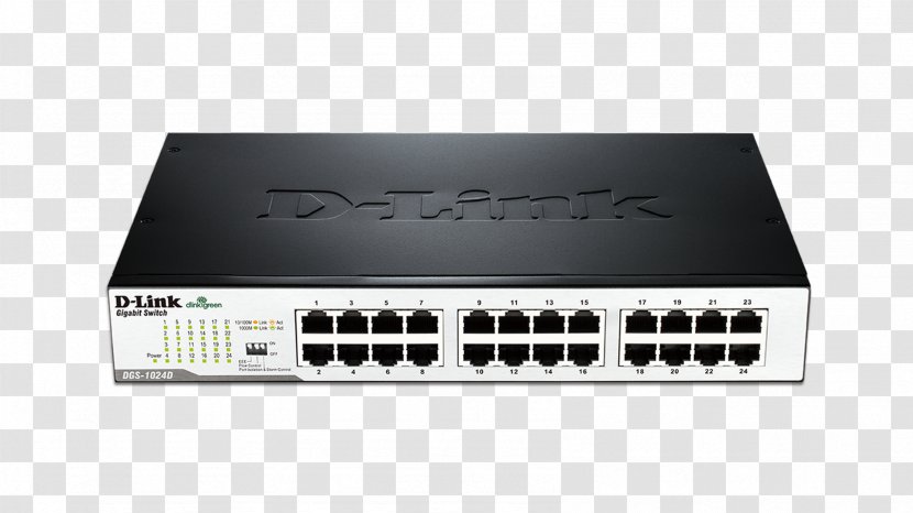 Gigabit Ethernet Network Switch D-Link DGS-1024D Dell - Electronic Component - Port Transparent PNG
