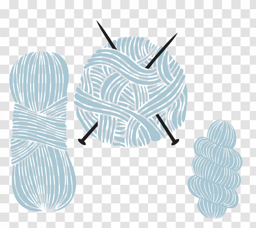 Wool - Yarn - Blue Ball Vector Material Transparent PNG