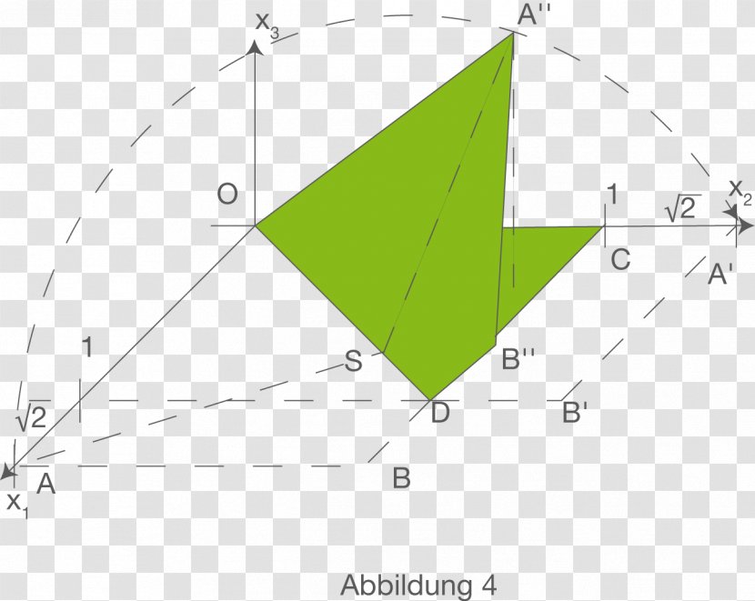 Triangle Point Green - Area Transparent PNG