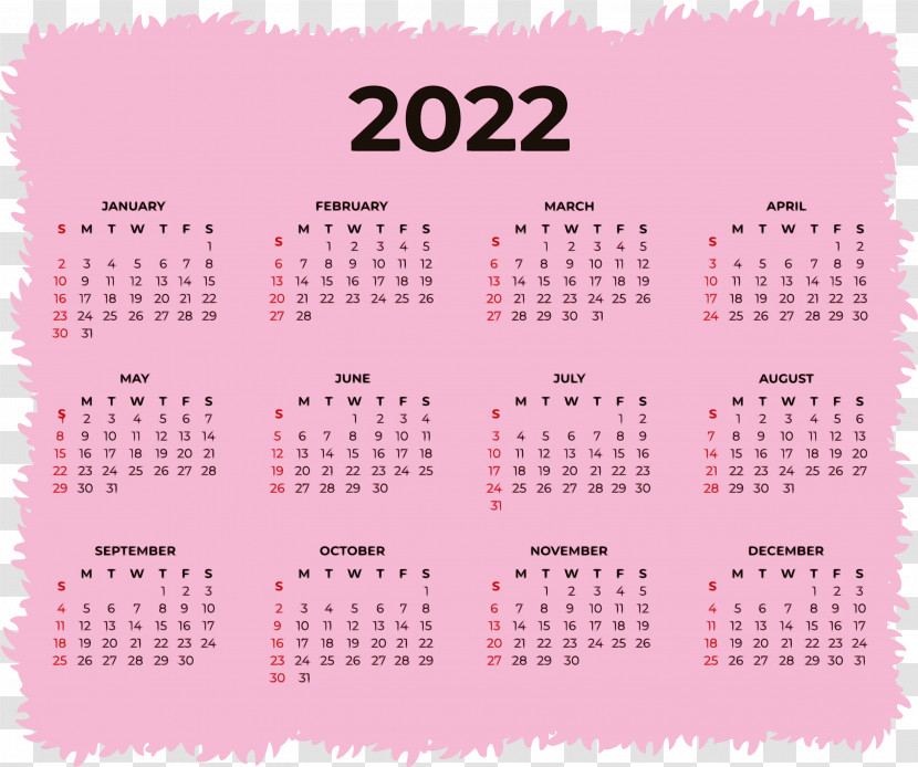 Calendar System Calendar Year Yearly Calender 2022 Transparent PNG