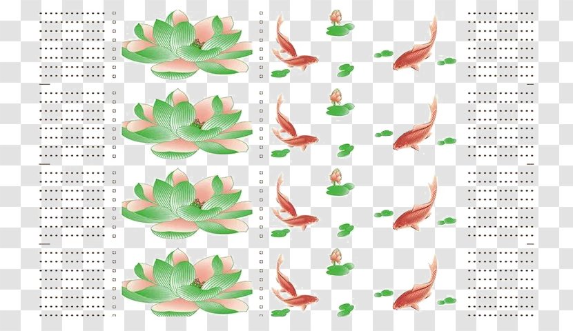 Gratis Printing Fish - Leaf - Lotus And Red Transparent PNG