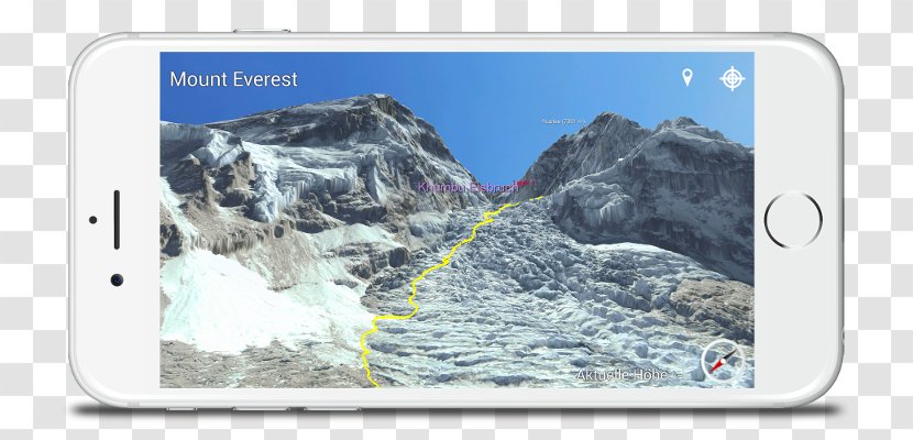 Smartphone Mount Everest Mountain Earth Three-dimensional Space - Threedimensional Transparent PNG