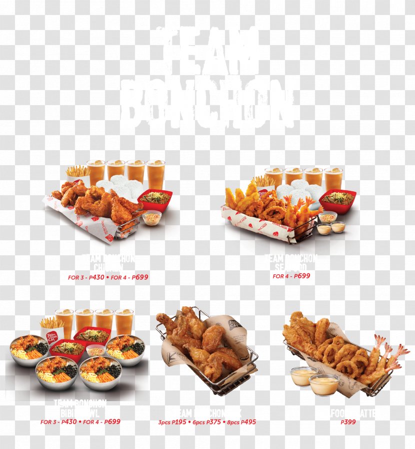 Fast Food KFC Korean Fried Chicken Bonchon Menu - Online Ordering Transparent PNG