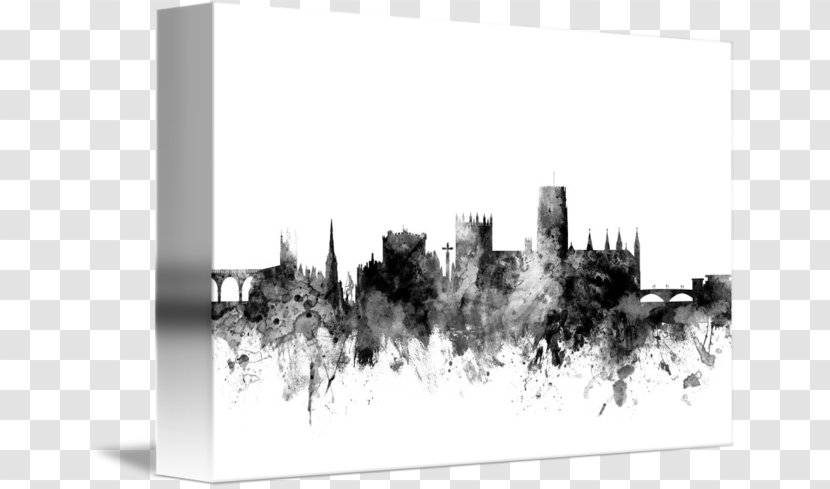 Skyline Durham Art Cityscape Printmaking - Contemporary - SKYLINE ENGLAND Transparent PNG