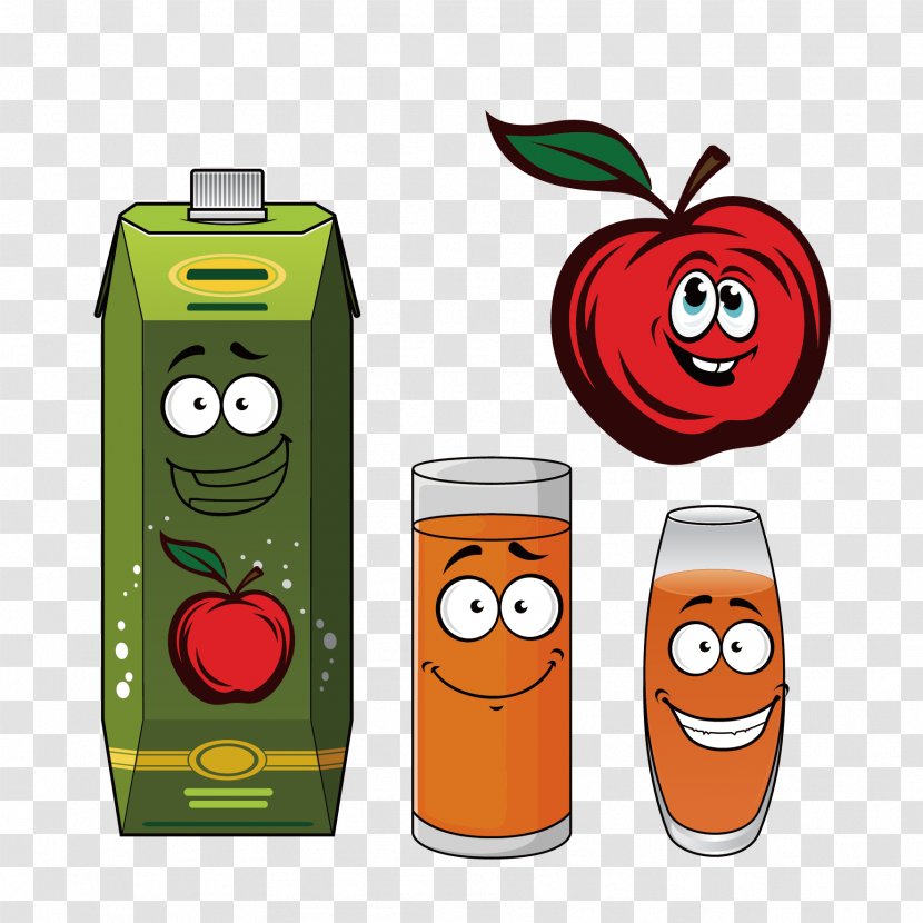 Tomato Juice Apple - Juicebox - Vector Cartoon Transparent PNG