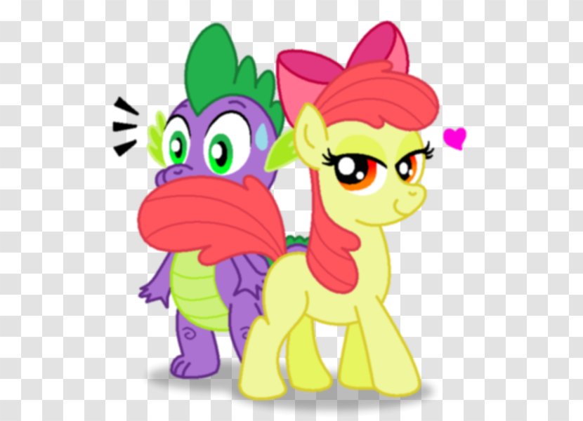 Spike Apple Bloom Rarity Applejack Art - My Little Pony Transparent PNG