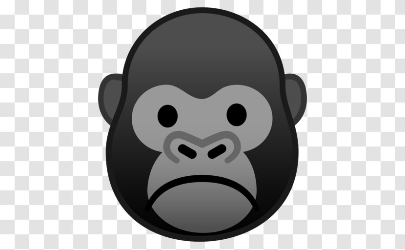 Gorilla Primate Emoji Emoticon Noto Fonts - Great Ape - Clipart Transparent PNG