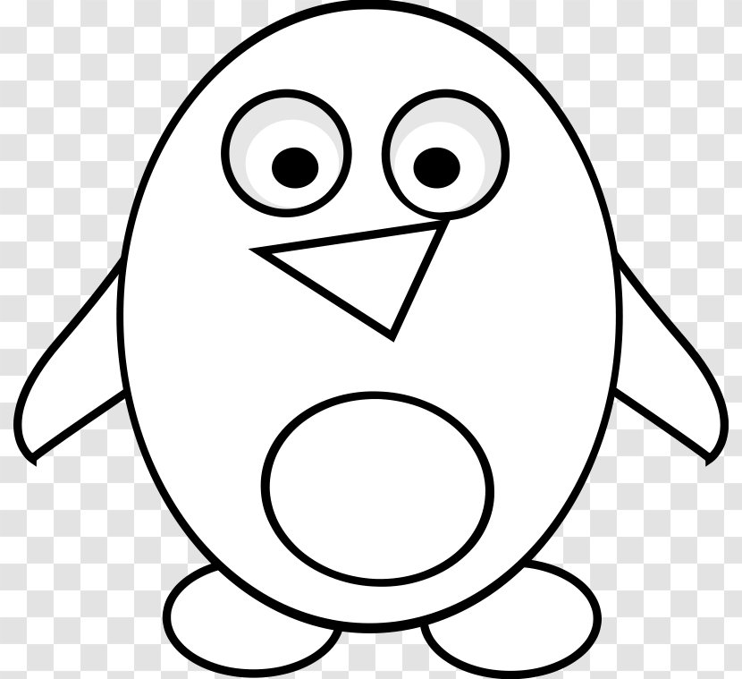 Penguin Tux Outline Drawing Clip Art - Flower - Free Pictures Transparent PNG