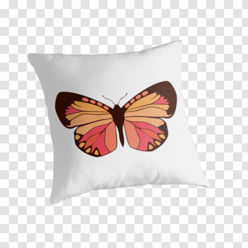 Butterfly Throw Pillows Insect Cushion - Butterflies And Moths - Red Transparent PNG