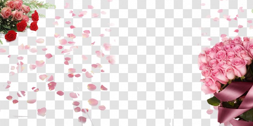 Garden Roses Petal Wallpaper - Flower - Rose Petals Background Transparent PNG