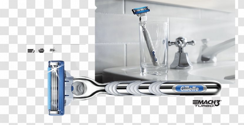 Razor Gillette Mach3 Shaving Tool - Packaging And Labeling Transparent PNG