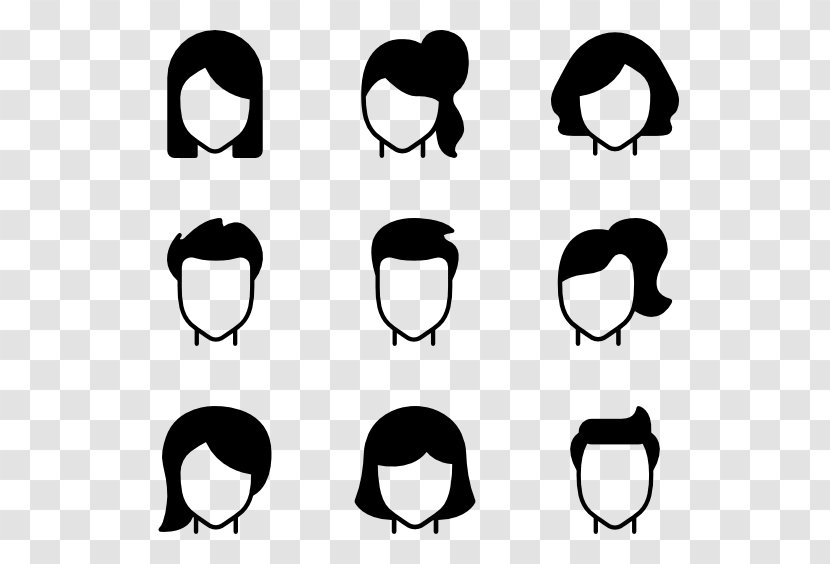 Hairstyle Hair Styling Products Clip Art - Silhouette - Style Transparent PNG