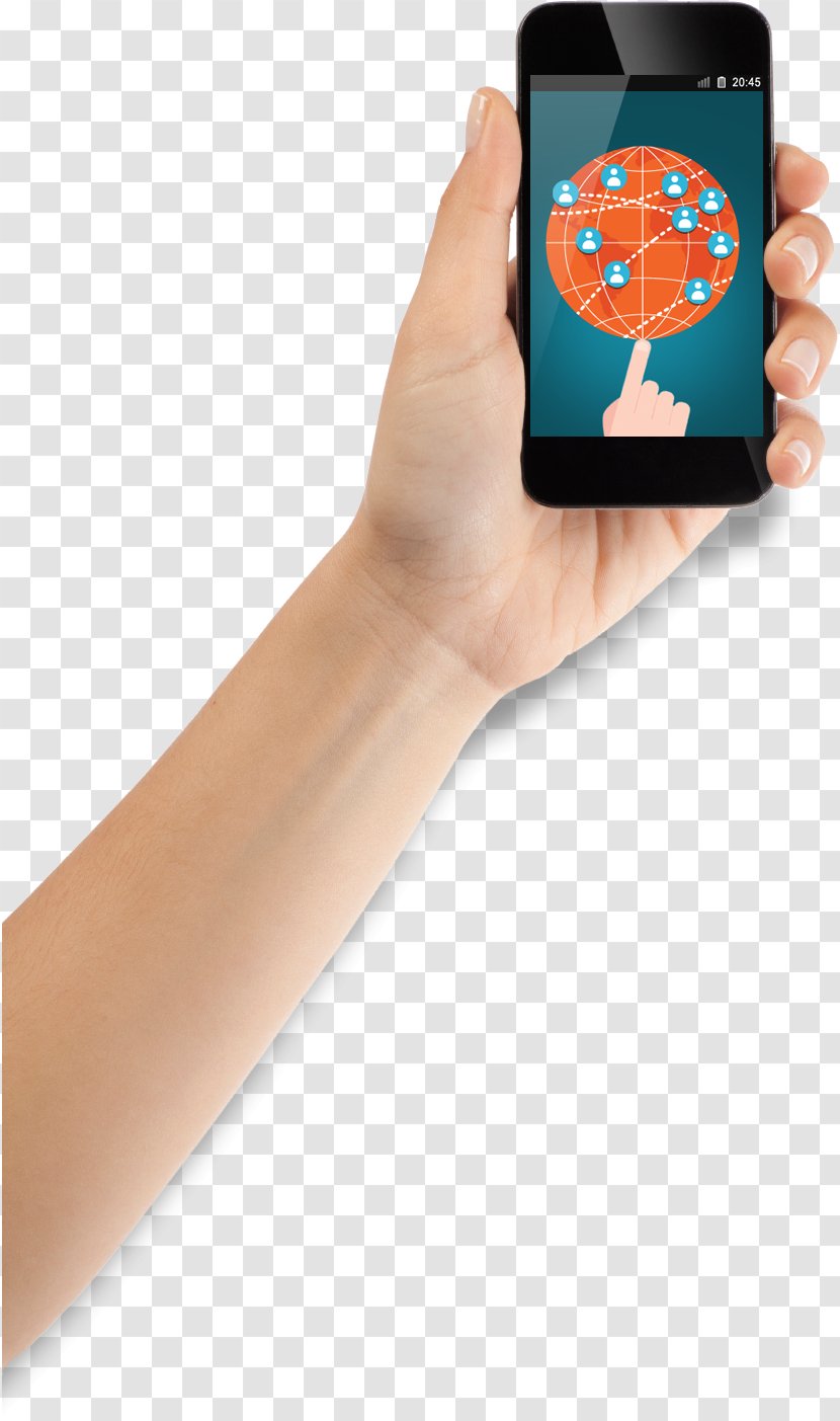 Smartphone ARM Architecture Holdings Central Processing Unit - Thumb - In Hand Image Transparent PNG