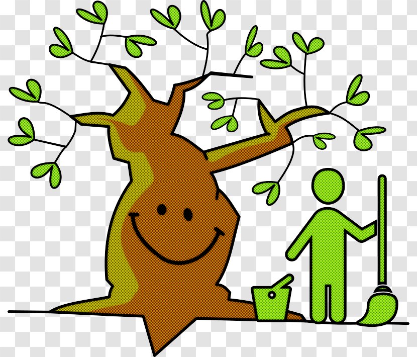 People In Nature Green Leaf Clip Art - Happy - Branch Tree Transparent PNG