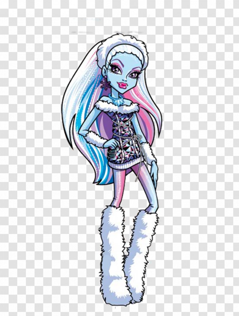 Monster High Coffin Bean Abbey Bominable Doll Yeti Barbie - Heart Transparent PNG