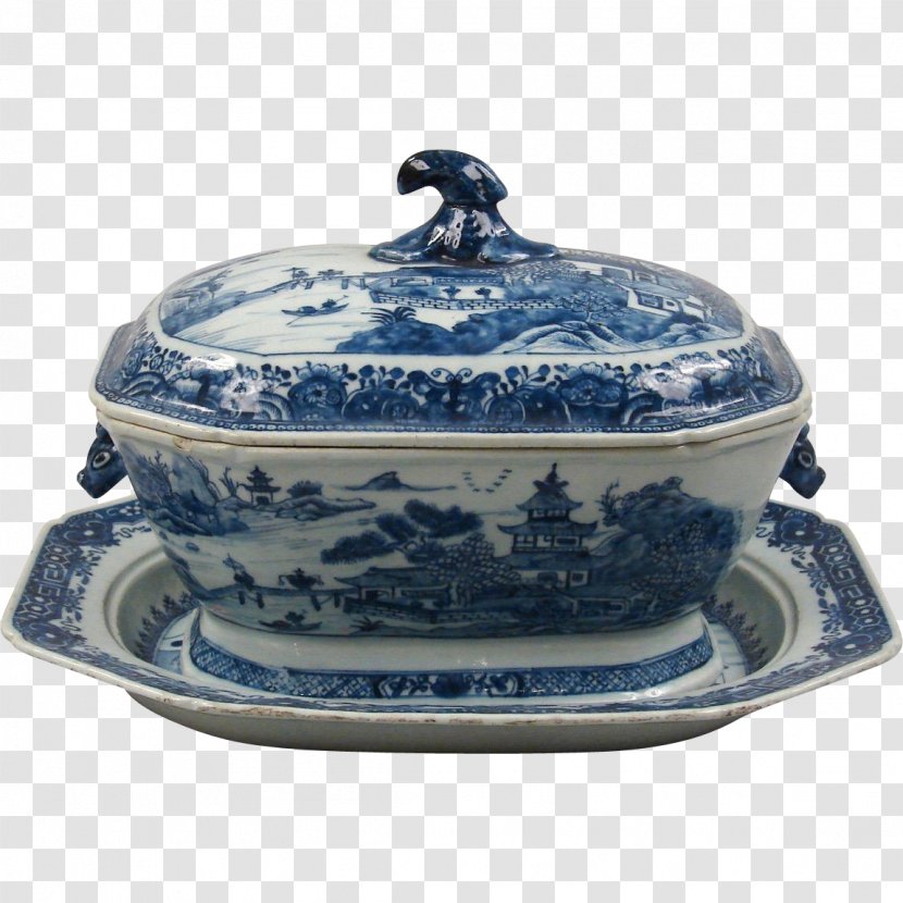 Tureen Ceramic Blue And White Pottery Lid - Porcelain - The Transparent PNG