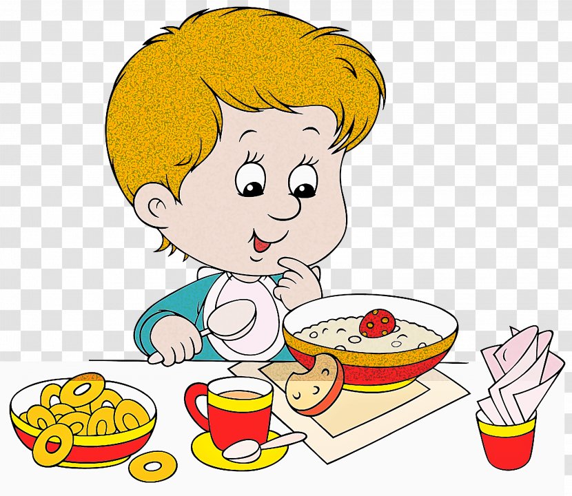 Cartoon School Kids - Food Group - Tableware Child Transparent PNG