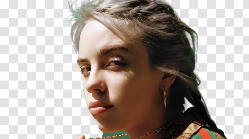 Billie Eilish Background - Eye - Brown Hair Jaw Transparent PNG