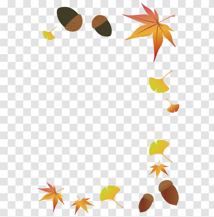 Autumn Frame - Tree - Acorn And Leaves Frame.Others Transparent PNG