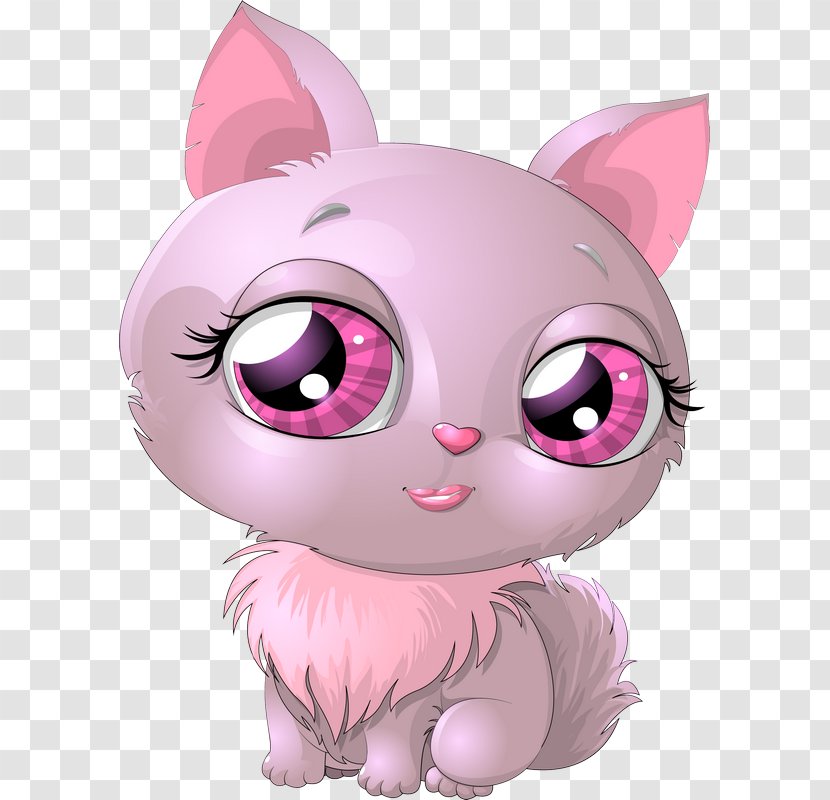 Pink Cat Catgirl Clip Art - Silhouette Transparent PNG