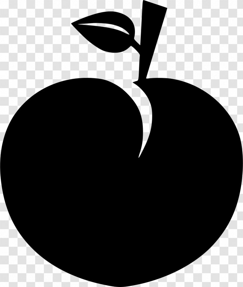 Silhouette Apple Clip Art - Black And White Transparent PNG