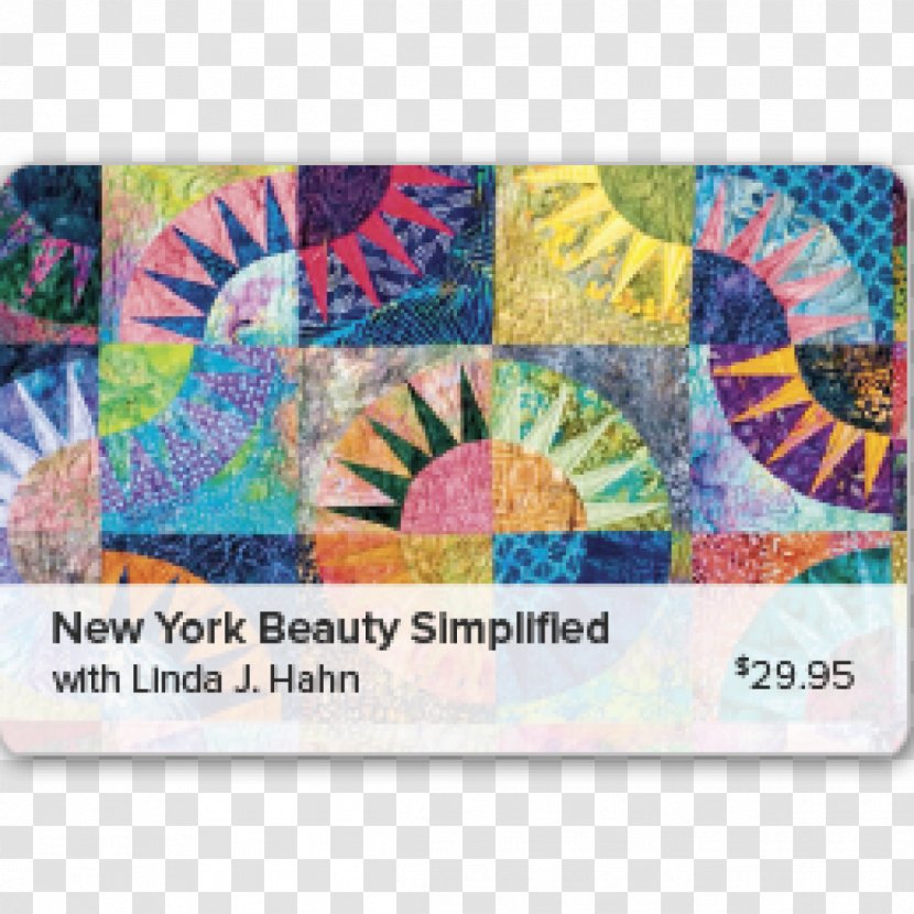 19_new York Beauty Simplified - Rectangle - Complete Iquilt Class On DVD Quilting New CityBeauty Card Transparent PNG