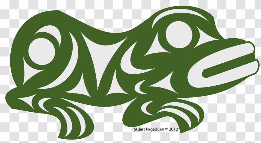 Frog Coast Salish Drawing - Grass Transparent PNG