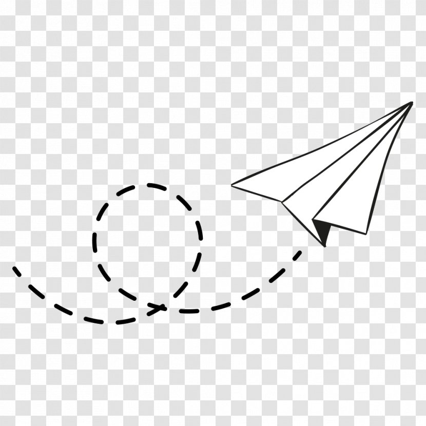 Airplane Paper Plane - Wall - Dotted Line Transparent PNG