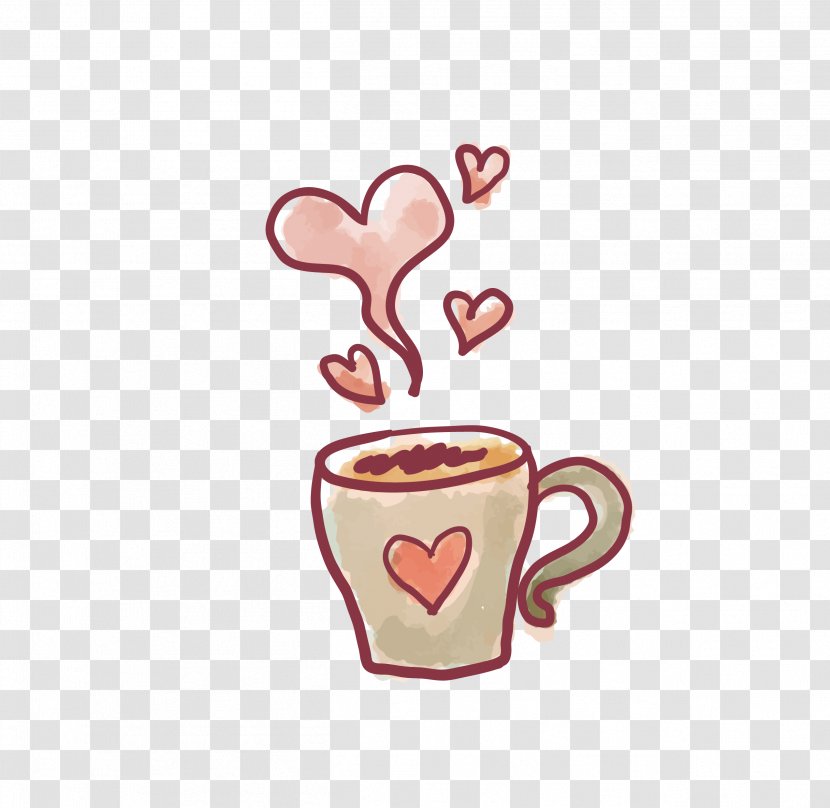Valentines Day Paper Drawing Heart Love - Coffee Transparent PNG
