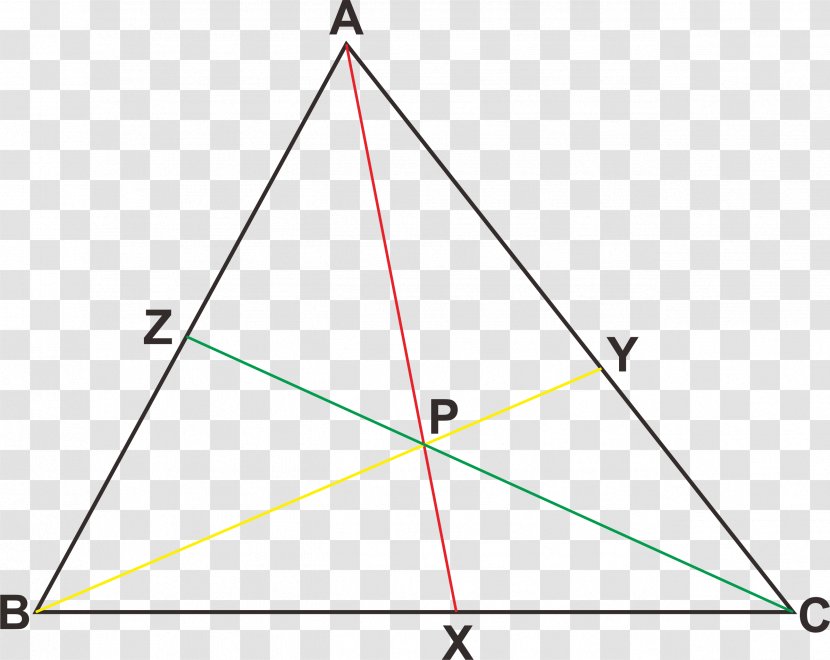 Triangle Ceva's Theorem Mathematics Geometry Area - Multiple Integral Transparent PNG