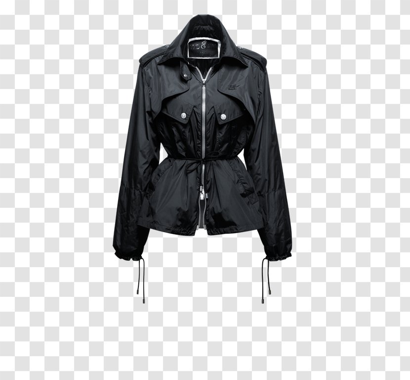 Leather Jacket Coat Outerwear Sleeve - Karl Lagerfeld Transparent PNG
