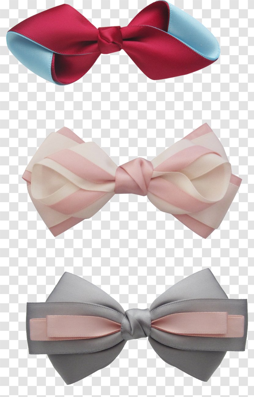 Barrette Ribbon Bow Tie Pink Transparent PNG