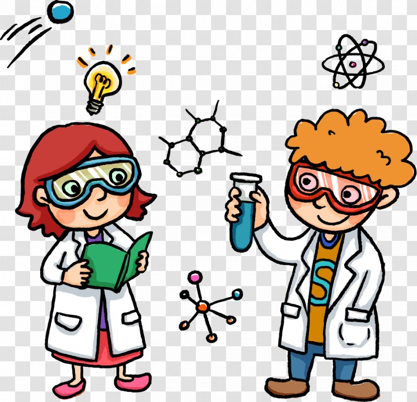 Science Scientist Chemistry - Vector Teacher And Chemicals Transparent PNG