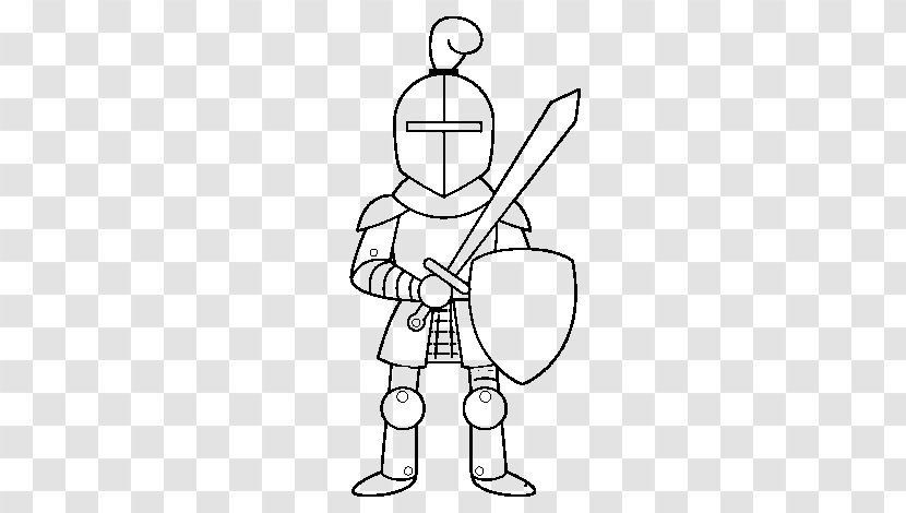 Middle Ages Knight Drawing Chivalry Coloring Book - Watercolor Transparent PNG