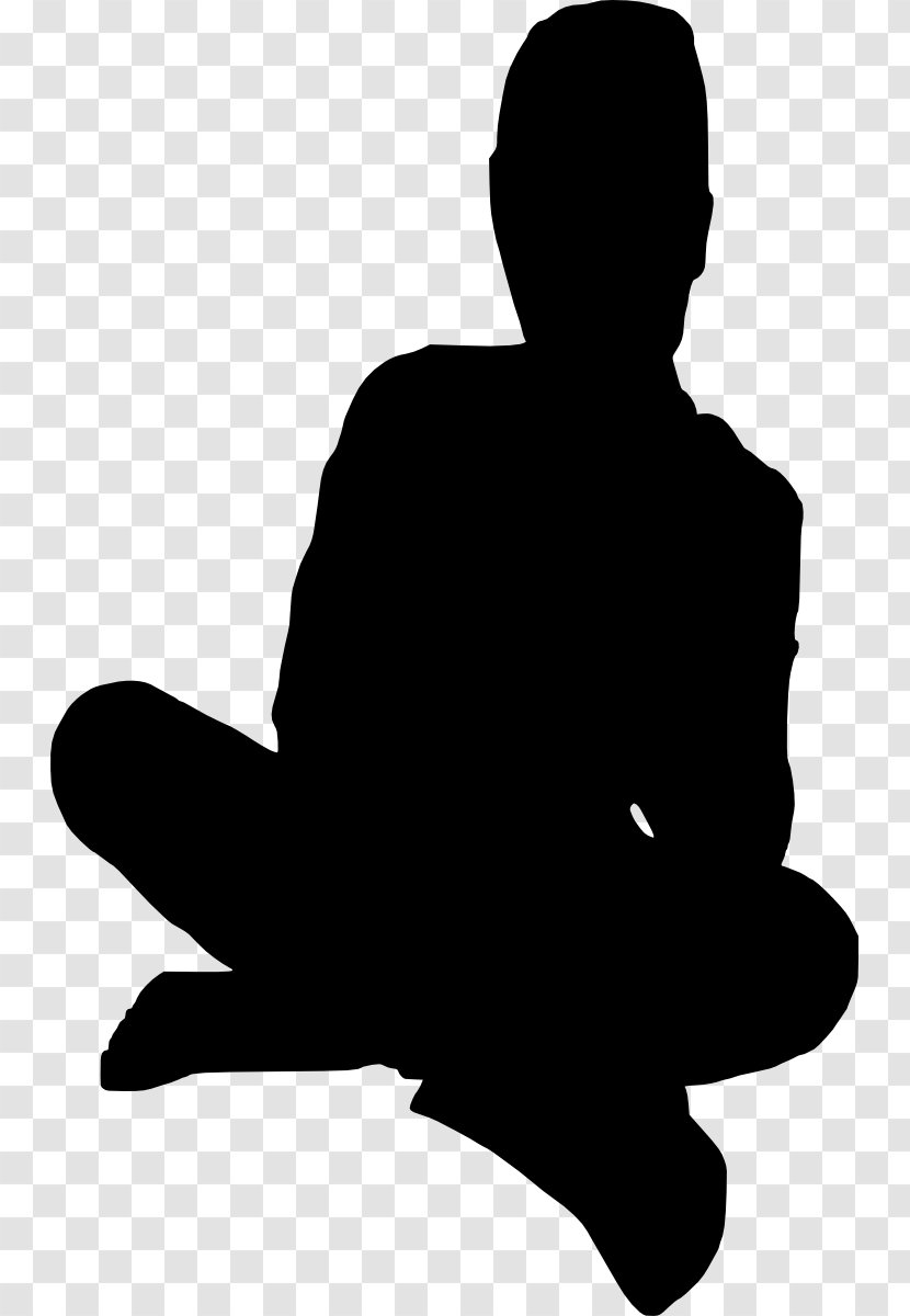 Silhouette - Sitting - Sillhouette Transparent PNG