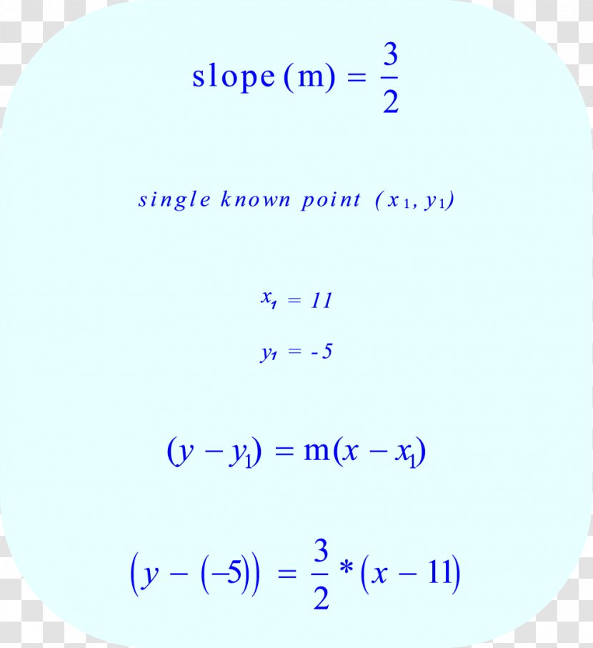 Linear Equation Slope Y-intercept Formula - Blue - Line Transparent PNG
