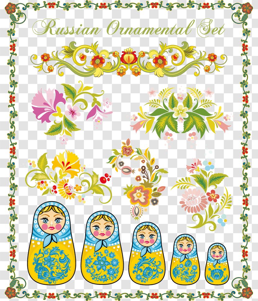 Matryoshka Doll Stock Photography Ornament Floral Design - Text - Cute Russian Pattern Transparent PNG